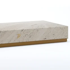 Tavolino Basso Squadrato Retroilluminato Eternal in Marmo Travertino di Bebo & Angel*Dolcefarniente Outdoor by DFN Clearance