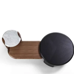 Tavolino Bellagio in Carrara e noce*Durame Discount