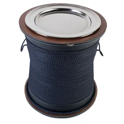 Tavolino blu a forma di tamburo con vassoio*Marricreo Clearance