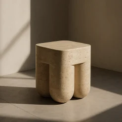 Tavolino Chunky ino travertino romano classico*Etamorph Discount