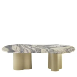 Tavolino da caffè Armut con piano in marmo Calacatta Blue*Sitia