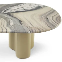 Tavolino da caffè Armut con piano in marmo Calacatta Blue*Sitia