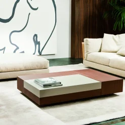 Tavolino da caffè Atollo in legno di frassino con piano scorrevole*Pacini & Cappellini Online