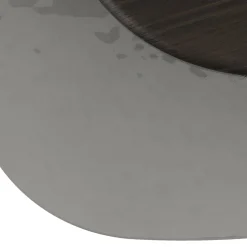 Tavolino da caffè Egg Basso grigio e ovale con piano in vetro*Morica Design New