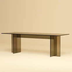 Tavolino da Caffè Noor in Vetro Finitura Bronzo*Lebanto Discount