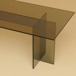 Tavolino da Caffè Noor in Vetro Finitura Bronzo*Lebanto Discount