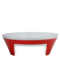 Tavolino da caffè Opus Rosso con piano girevole di Carlo Rampazzi*Sergio Villa Online