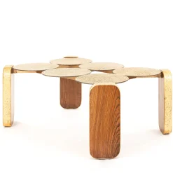 Tavolino da caffè Oromare in pietra lavica oro*Davide Palardi Hot