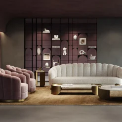 Tavolino da caffè ovale oro Osiris*Encore Italia Best