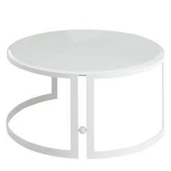 Tavolino da Caffè per Esterni Iconic Rotondo in Vetro Arctic White*Versace Home Sale