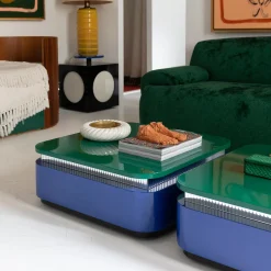 Tavolino da caffè quadrato blu Thelma & Louise*Softhouse