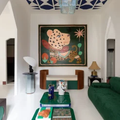 Tavolino da caffè quadrato blu Thelma & Louise*Softhouse