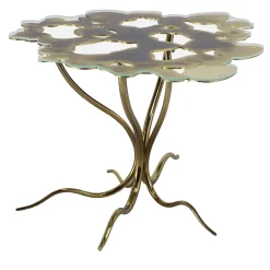 Tavolino da caffè Radici in Bronzo e Oro Antico*IDL New