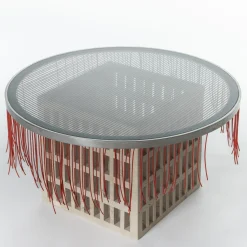 Tavolino da caffè rotondo Mimì in travertino*Chendù Hot