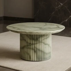 Tavolino da caffè Rullo in onice verde smeraldo di Ashley Gadeova*Giovannozzi Marmi Outlet