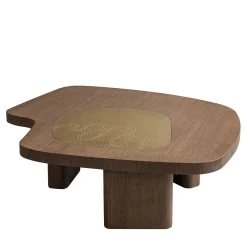 Tavolino da caffè Yang a forma fluida con inlay in ottone*Chiara Provasi Discount