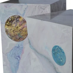 Tavolino d'arte Scagliola rosa*Cupioli Hot