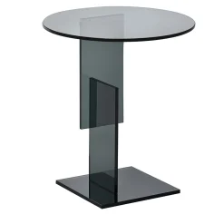 Tavolino Don Gerrit interamente grigio di Jean-Marie Massaud*Glas Italia