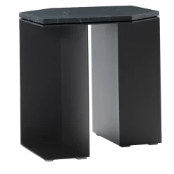 Tavolino esagonale Alcubo in metallo e Marquinia di A. Saporito*V.L. Lavorazioni In Ferro Hot