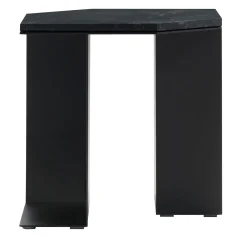 Tavolino esagonale Alcubo in metallo e Marquinia di A. Saporito*V.L. Lavorazioni In Ferro Hot