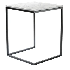 Tavolino Esopo in ferro e marmo di Carrara di Antonio Saporito*V.L. Lavorazioni In Ferro Outlet
