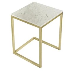 Tavolino Esopo in ottone e marmo bianco di Antonio Saporito*V.L. Lavorazioni In Ferro Clearance