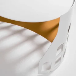 Tavolino Flavio bianco e oro*Gio Aio New