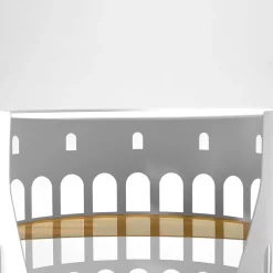 Tavolino Flavio bianco e oro*Gio Aio New