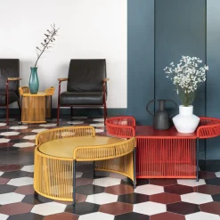 Tavolino giallo rotondo medio Altana di Antonio De Marco*Chairs & More Best