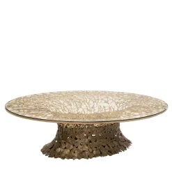 Tavolino Goldenart in vetro e metallo dorato*IDL Online