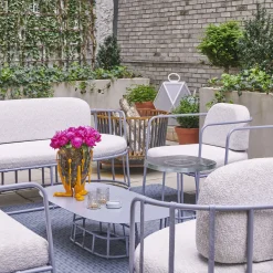 Tavolino in vetro Dolmen di Margherita Rui*Dante Negro New