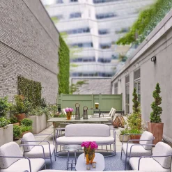 Tavolino in vetro Dolmen di Margherita Rui*Dante Negro New