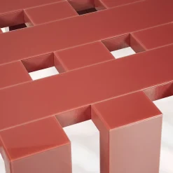 Tavolino in vetro Terry Red di Giannella Ventura*Donghi Discount