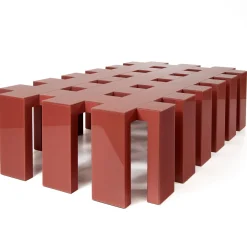 Tavolino in vetro Terry Red di Giannella Ventura*Donghi Discount