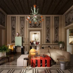 Tavolino in vetro Terry Red di Giannella Ventura*Donghi Discount