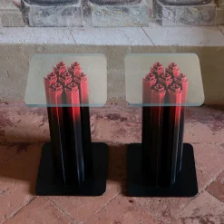 Tavolino Jaipur Garden in Metallo e Vetro*Paolo Giordano Hot