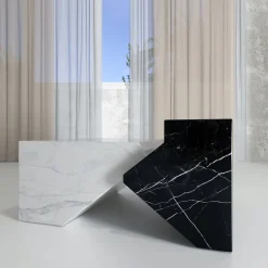 Tavolino Jogja Marquinia & Marmo di Carrara di Studio Hendro Hadinata*Dimarmo Discount