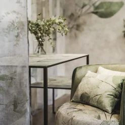 Tavolino Laterale in Metallo e Fibra di Vetro con Motivo Floreale*Instabilelab Best
