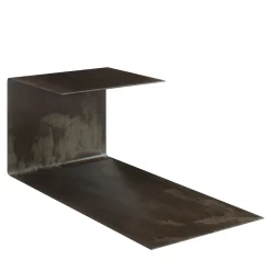 Tavolino Laterale Terra in Acciaio Grigio con Luce LED*Renzo Serafini Hot