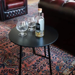 Tavolino Laterale Yuki in Metallo Nero di EP Studio*TrabA' Discount