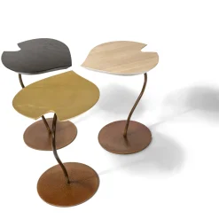 TAVOLINO LEAF CON TOP IN FOGLIA ORO*VGnewtrend Outlet
