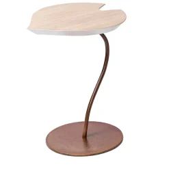 TAVOLINO LEAF CON TOP IN ROVERE SBIANCATO*VGnewtrend Clearance