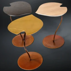 TAVOLINO LEAF CON TOP IN ROVERE SBIANCATO*VGnewtrend Clearance