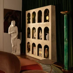 TAVOLINO LEAF CON TOP IN ROVERE SBIANCATO*VGnewtrend Clearance