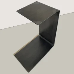 Tavolino Lettera C in acciaio con luce LED*Renzo Serafini New