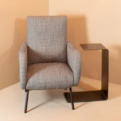 Tavolino Lettera C in acciaio con luce LED*Renzo Serafini New