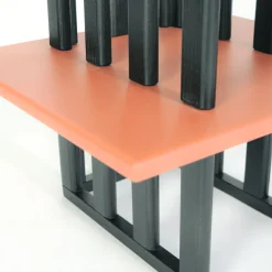 Tavolino Lido in legno rosa e nero*Medulum Outlet