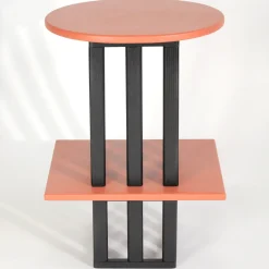 Tavolino Lido in legno rosa e nero*Medulum Outlet