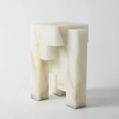 Tavolino Los Tres Deseos in onice bianco*Pietro Franceschini Outlet