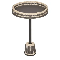 Tavolino Matisse in pelle e rattan - Grande*Giobagnara Best